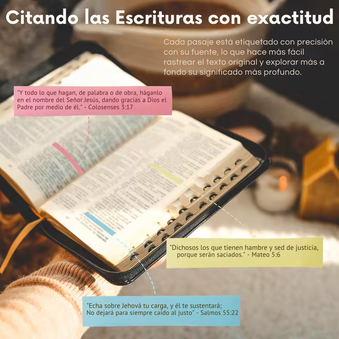 Frasco con versículos de la Biblia